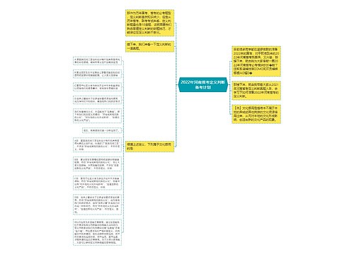 2022年河南省考定义判断备考计划