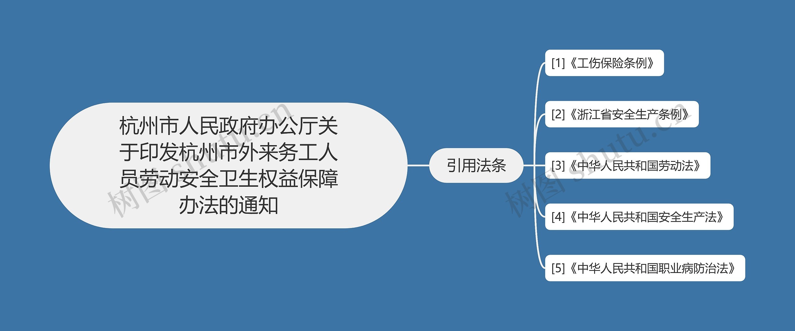 杭州市人民政府办公厅关于印发杭州市外来务工人员劳动安全卫生权益保障办法的通知思维导图