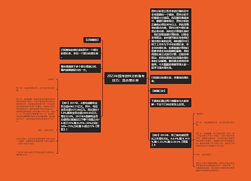  2023年国考资料分析备考技巧：混合增长率