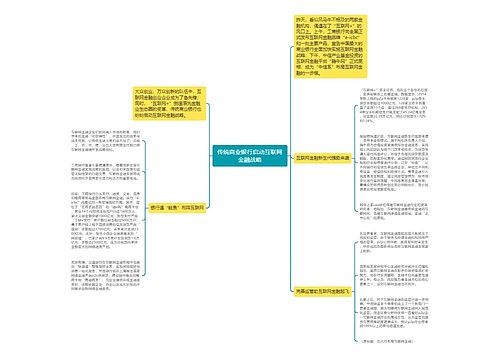 传统商业银行启动互联网金融战略