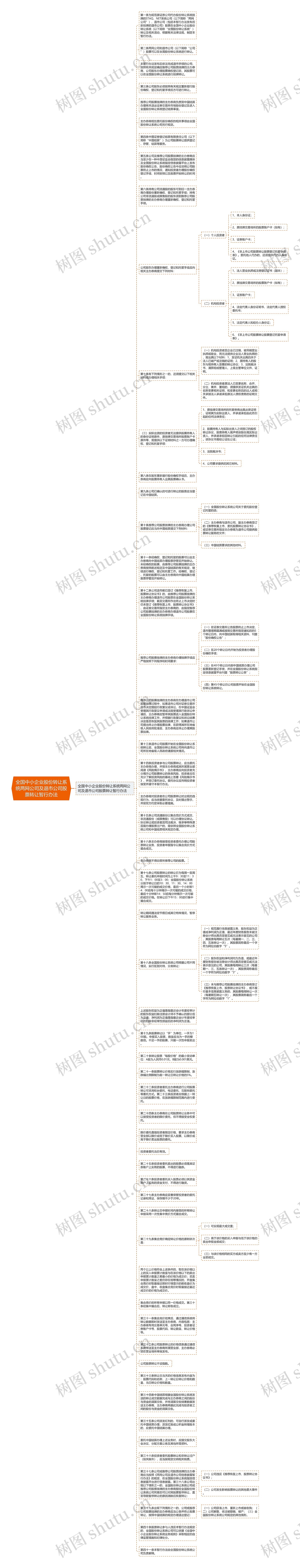 全国中小企业股份转让系统两网公司及退市公司股票转让暂行办法思维导图