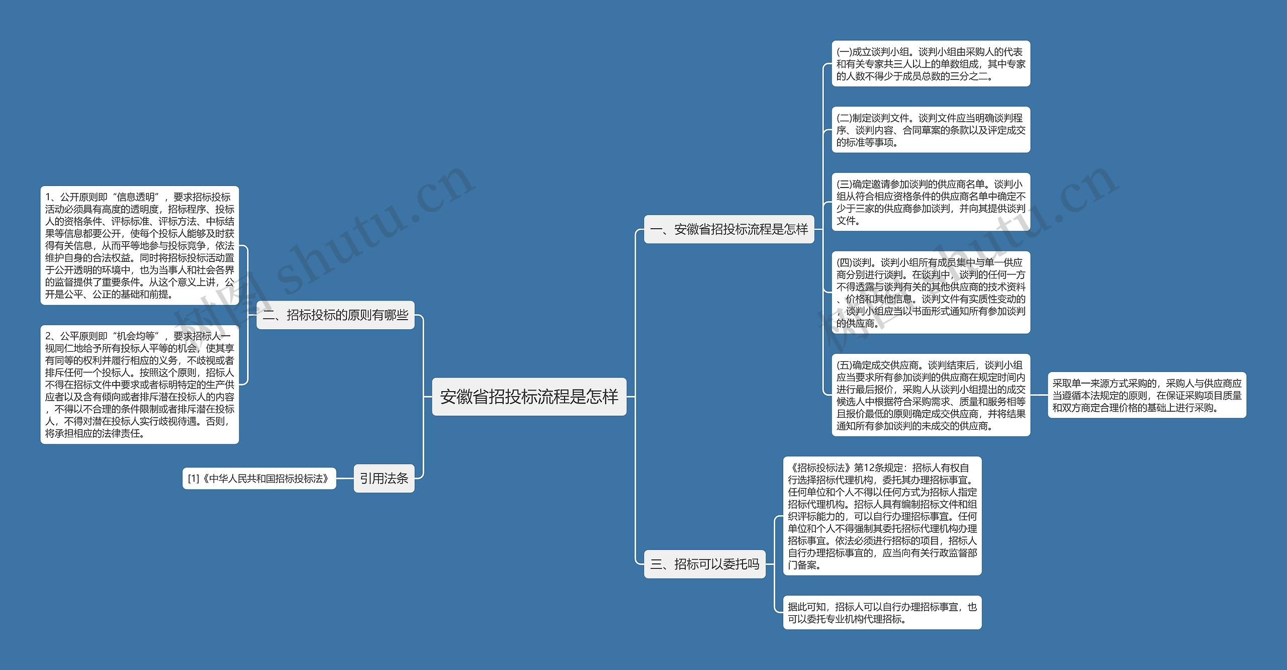 安徽省招投标流程是怎样思维导图