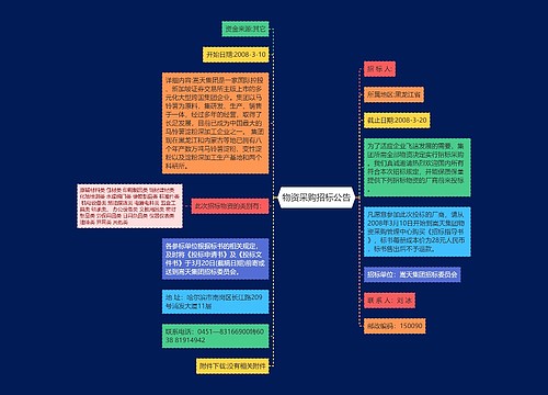 物资采购招标公告