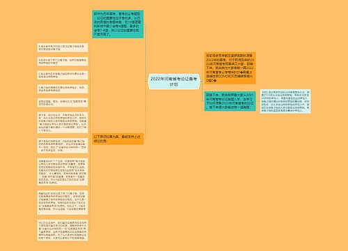 2022年河南省考论证备考计划