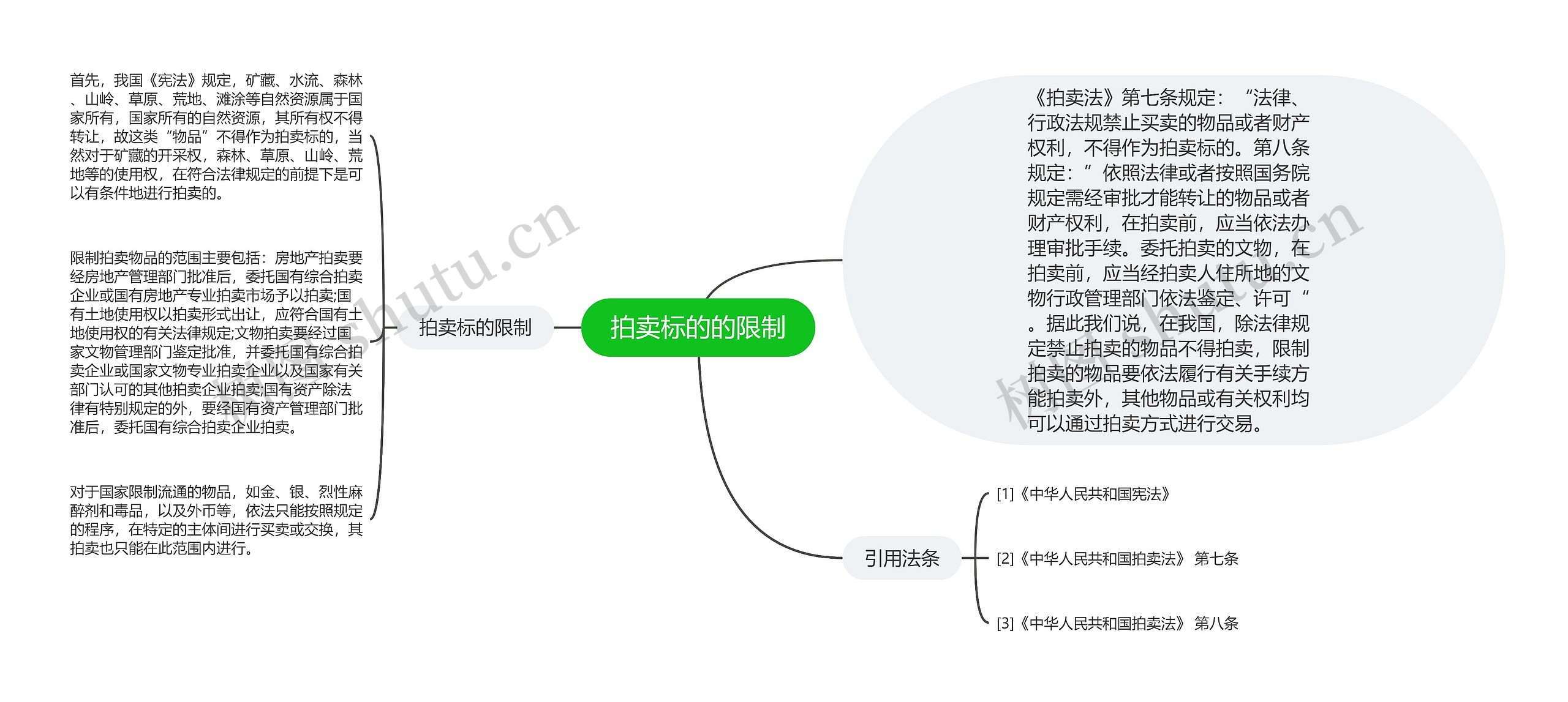 拍卖标的的限制思维导图