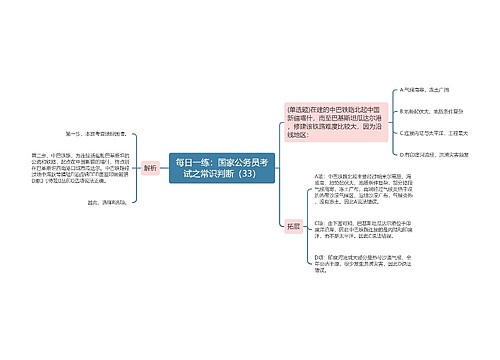 每日一练：国家公务员考试之常识判断（33）