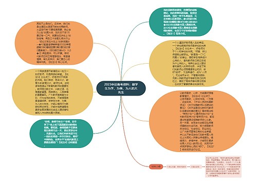 2023申论备考资料：做学生为学、为事、为人的大先生