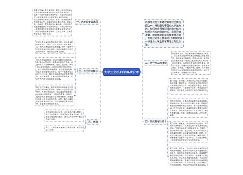 大学生怎么自学备战公考