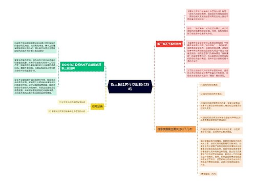 新三板挂牌可以股权代持吗