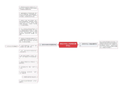 投标文件法人代表签名要手写么