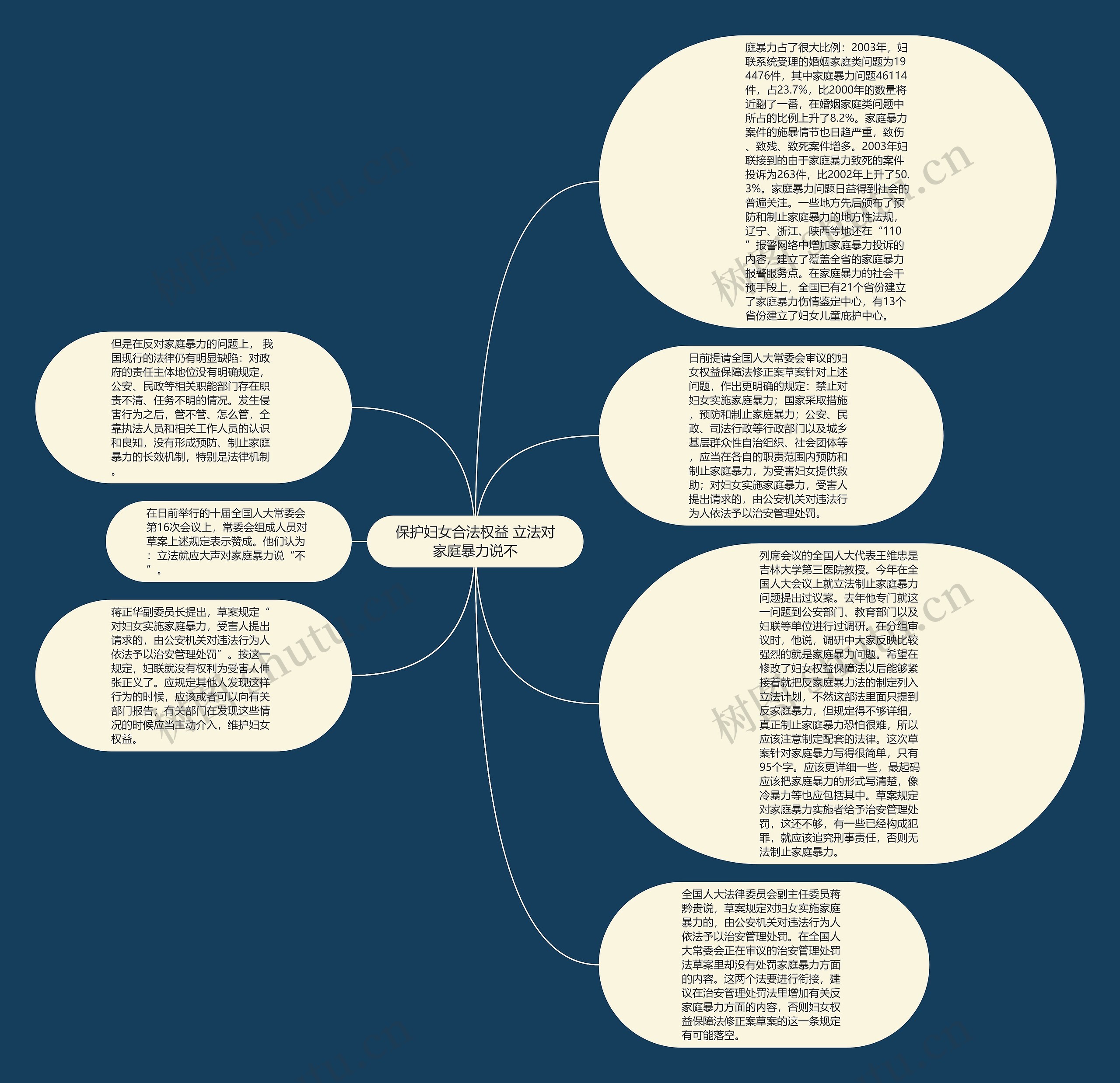 保护妇女合法权益 立法对家庭暴力说不思维导图