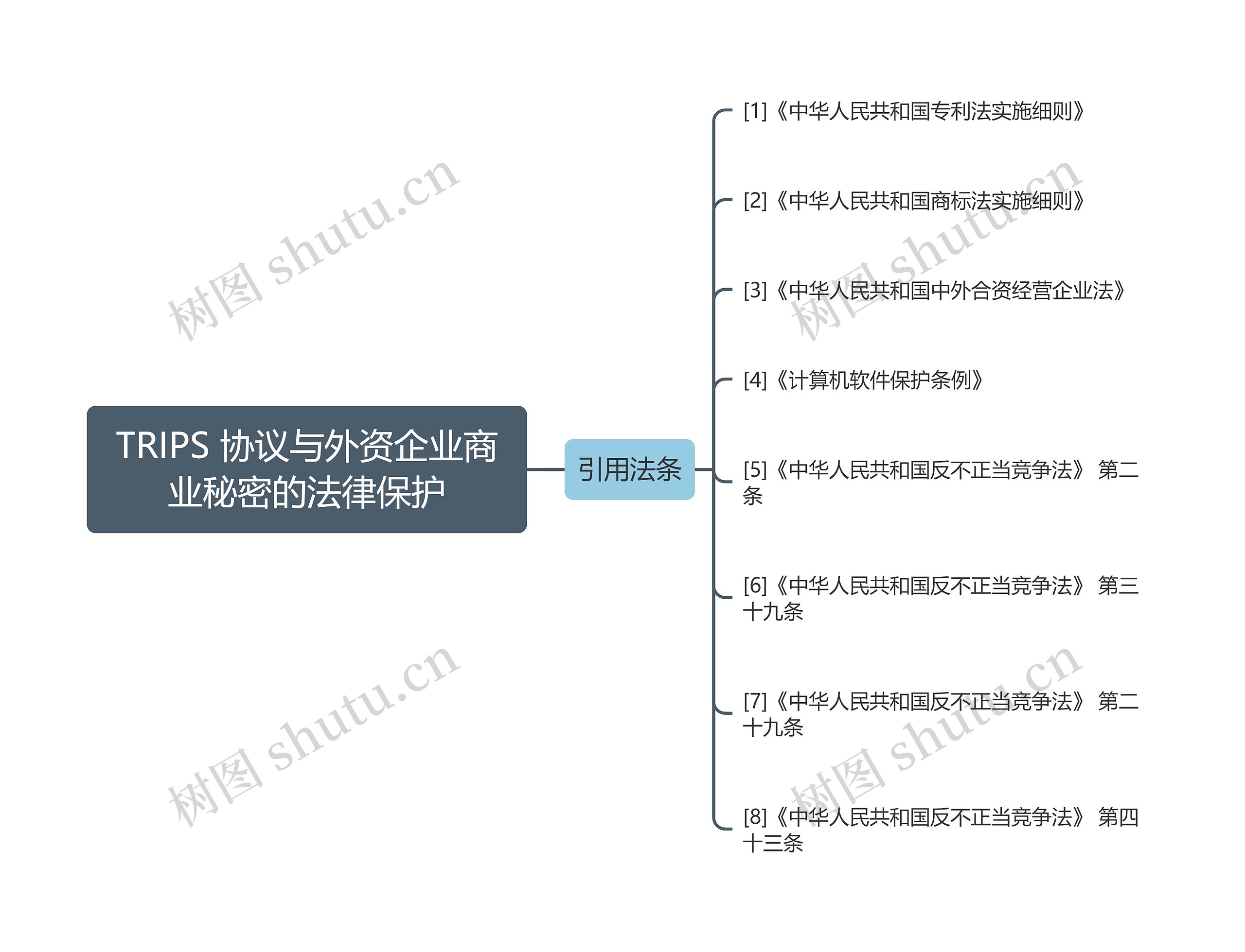 TRIPS 协议与外资企业商业秘密的法律保护思维导图