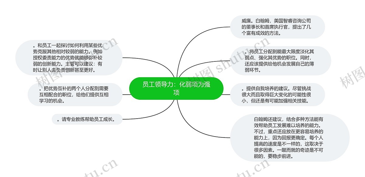 员工领导力：化弱项为强项思维导图_编号p8383306-TreeMind树图