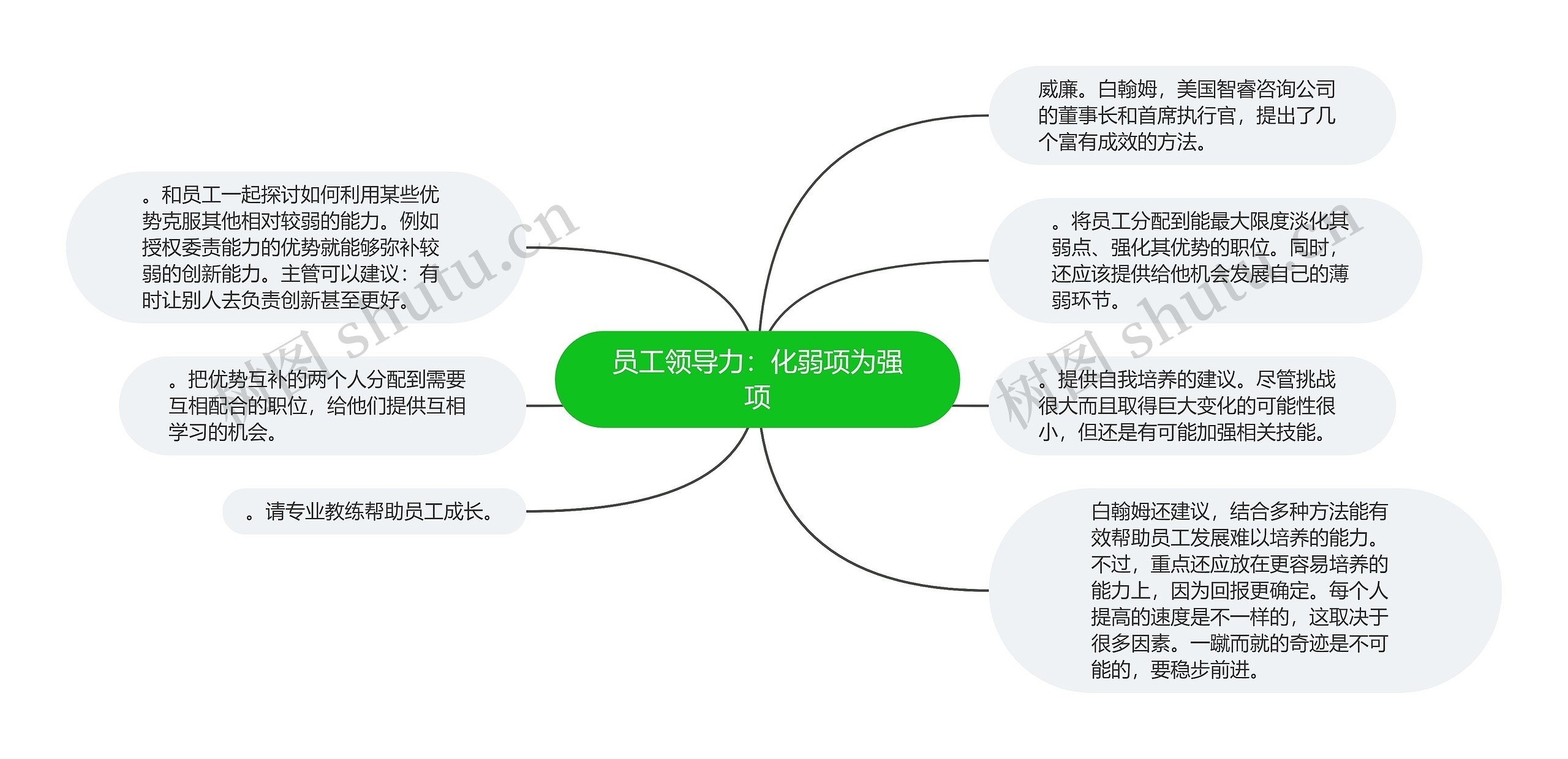 员工领导力：化弱项为强项思维导图