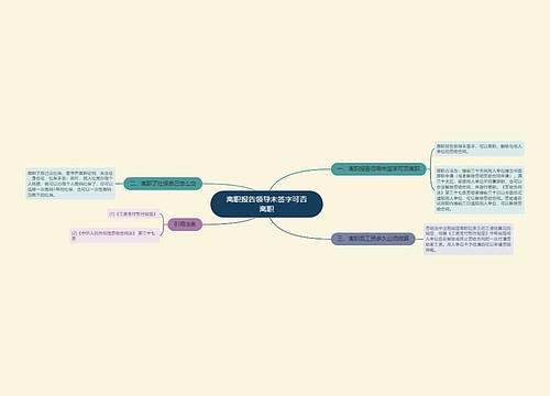 离职报告领导未签字可否离职