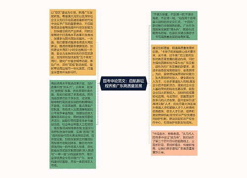 国考申论范文：启航新征程齐推广东高质量发展