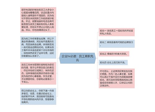 企业hr必读：员工离职先兆