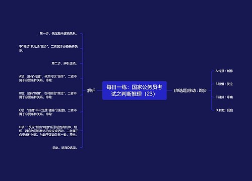 每日一练：国家公务员考试之判断推理（23）