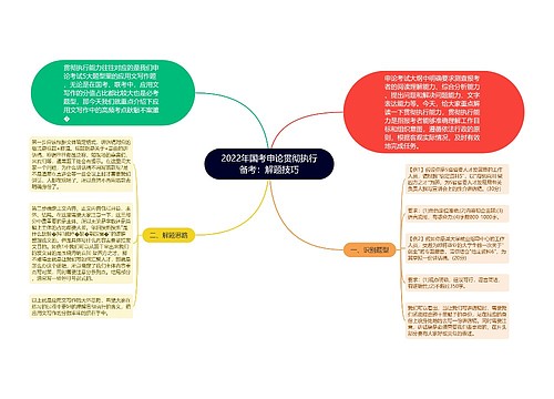 2022年国考申论贯彻执行备考：解题技巧