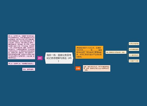 每日一练：国家公务员考试之言语理解与表达（45）