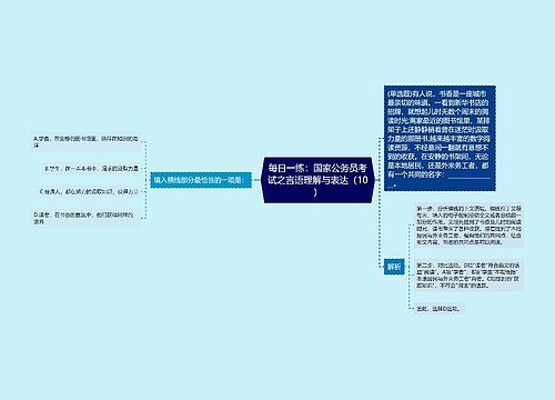 每日一练：国家公务员考试之言语理解与表达（10）