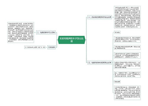 拍卖有抵押的车子怎么处理