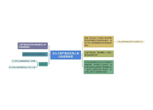 怎么才算严重违反用人单位的规章制度