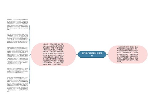 厦门银行股权要价太高流拍 