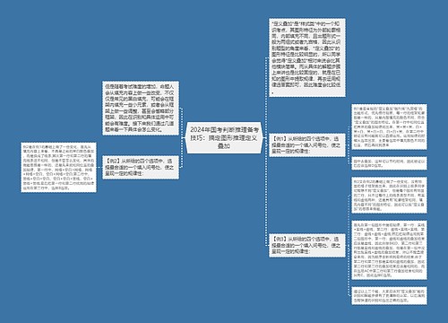  2024年国考判断推理备考技巧：搞定图形推理定义叠加