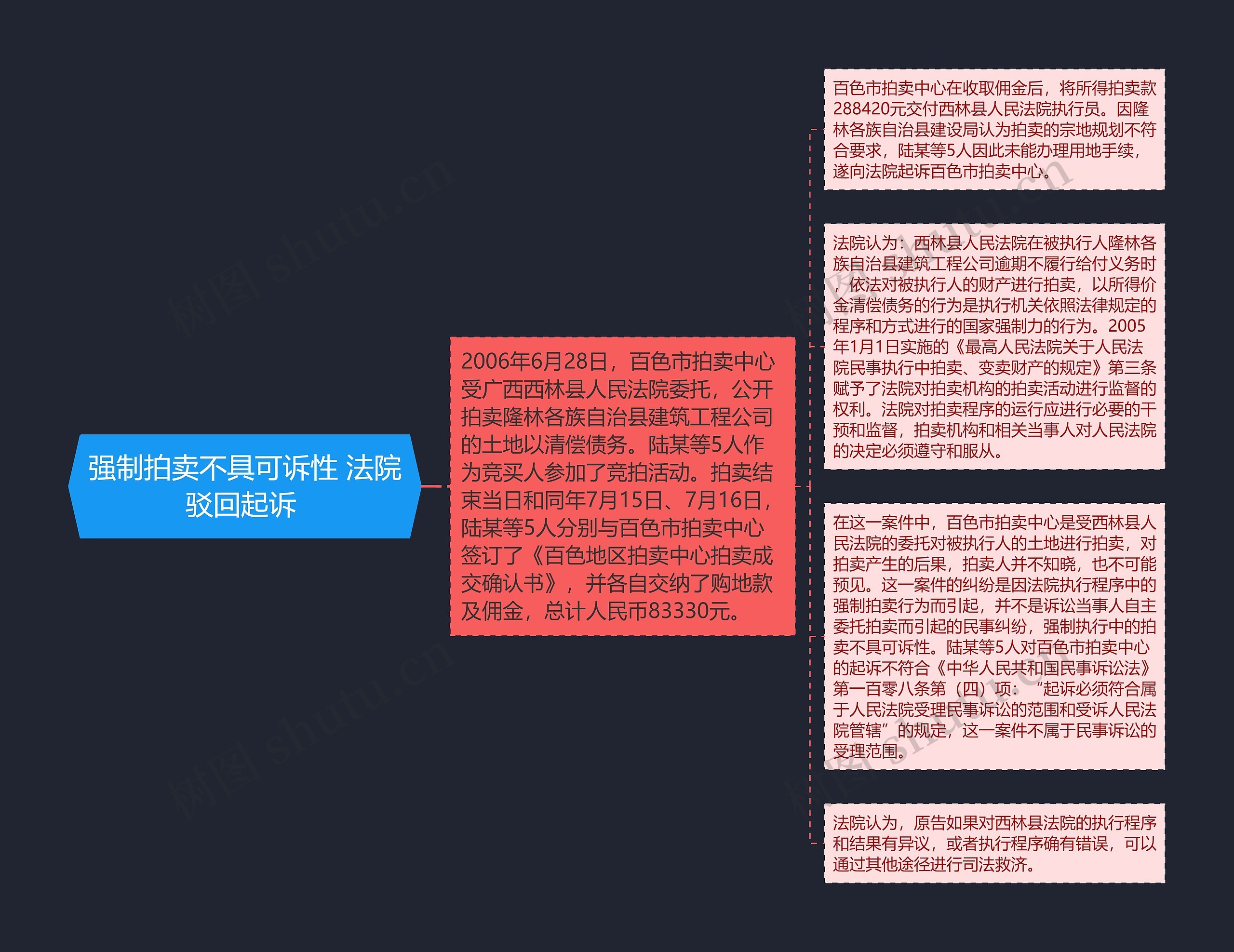 强制拍卖不具可诉性 法院驳回起诉 