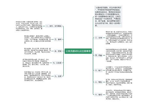 公务员面试礼仪注意事项