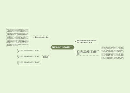 骗取中标的方式有哪些？ 