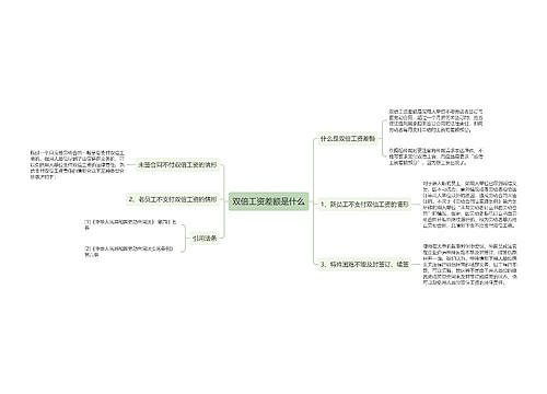 双倍工资差额是什么