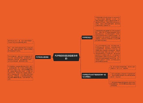 P2P网贷交易流程是怎样的