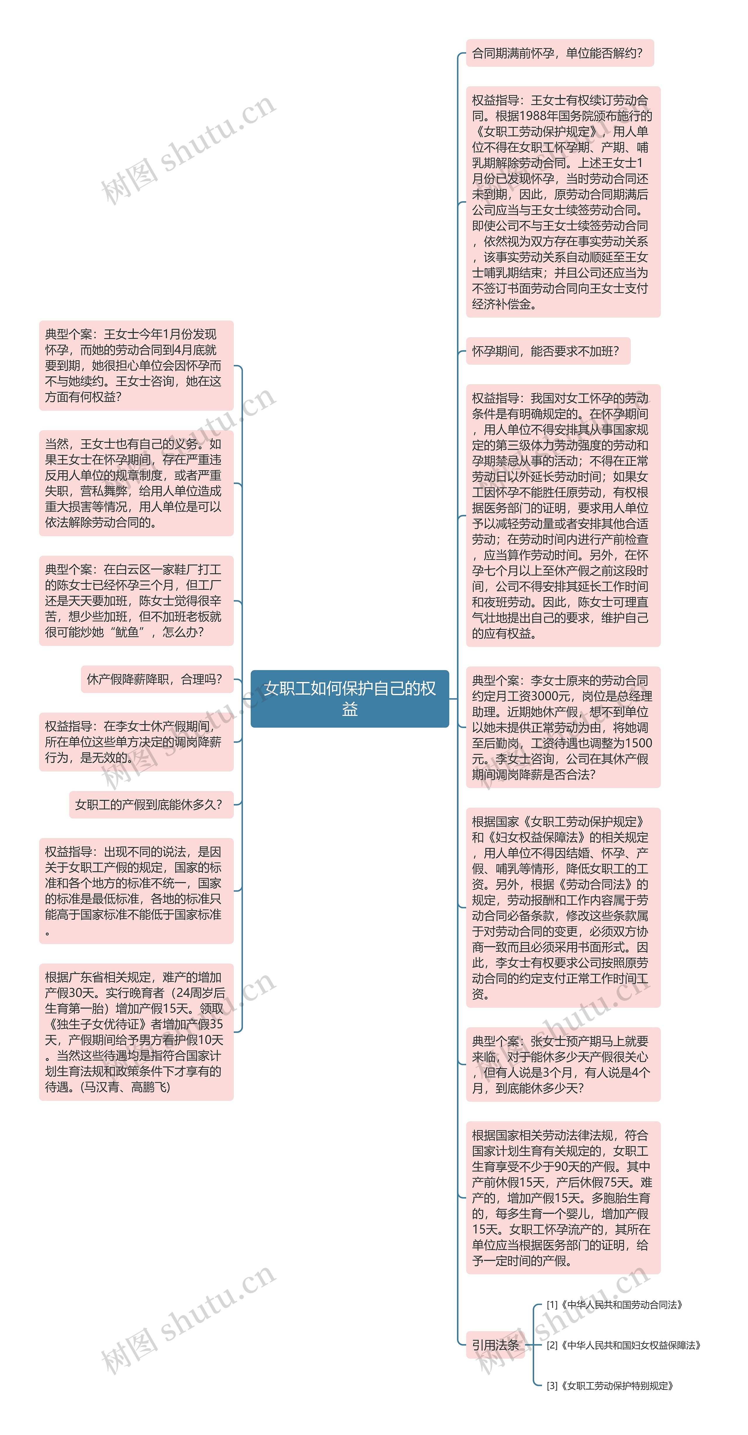 女职工如何保护自己的权益思维导图