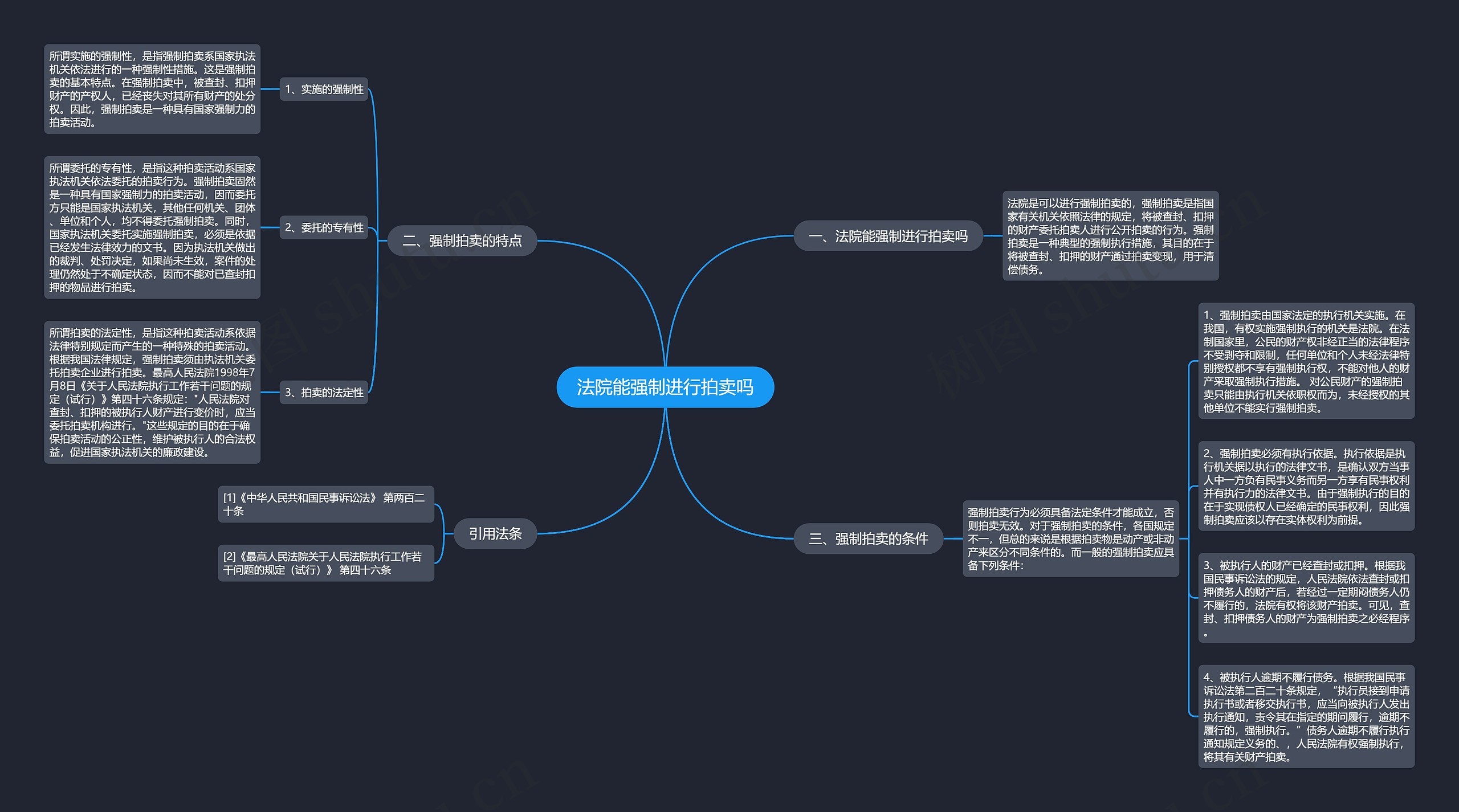 法院能强制进行拍卖吗思维导图