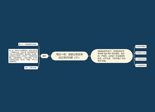 每日一练：国家公务员考试之常识判断（31）