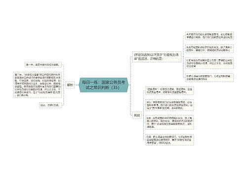 每日一练：国家公务员考试之常识判断（35）