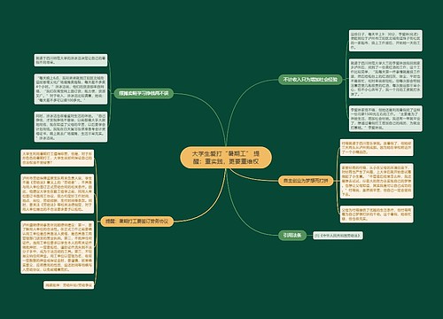 大学生爱打“暑期工” 提醒：重实践，更要重维权