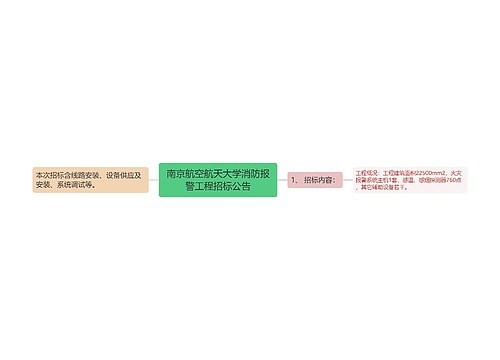 南京航空航天大学消防报警工程招标公告