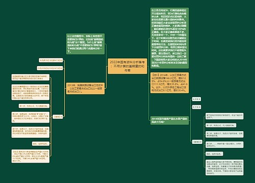 2022年国考资料分析备考：不用计算的基期量的和与差