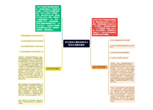 2022国考行测言语备考之常见失误题及解析