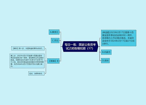 每日一练：国家公务员考试之时政模拟题（17）