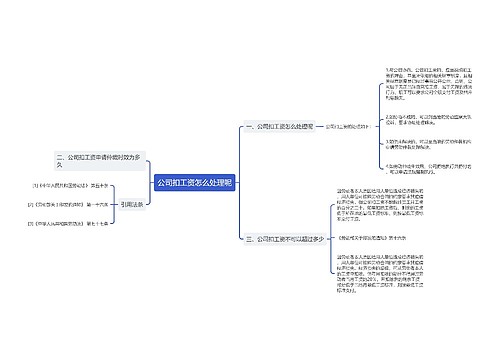 公司扣工资怎么处理呢