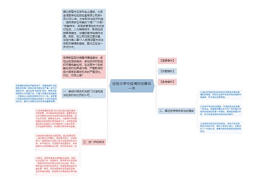 经验分享守疫情防控最后一关