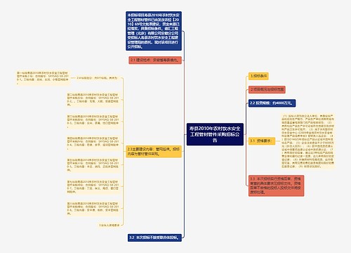 寿县2010年农村饮水安全工程管材管件采购招标公告