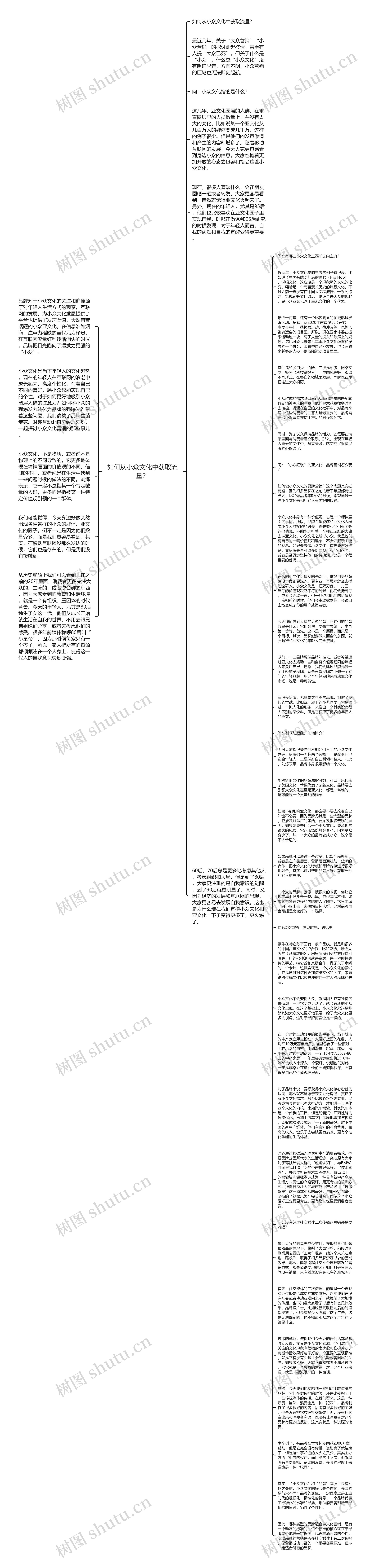 如何从小众文化中获取流量？思维导图