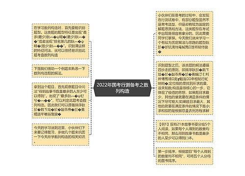 2022年国考行测备考之数列构造