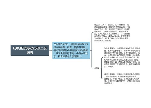 初中生到水库戏水致二级伤残