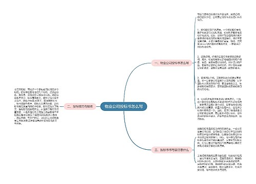 物业公司投标书怎么写